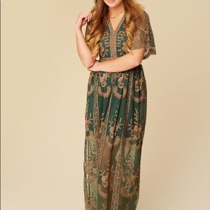ALTAR’D STATE green boho maxi dress